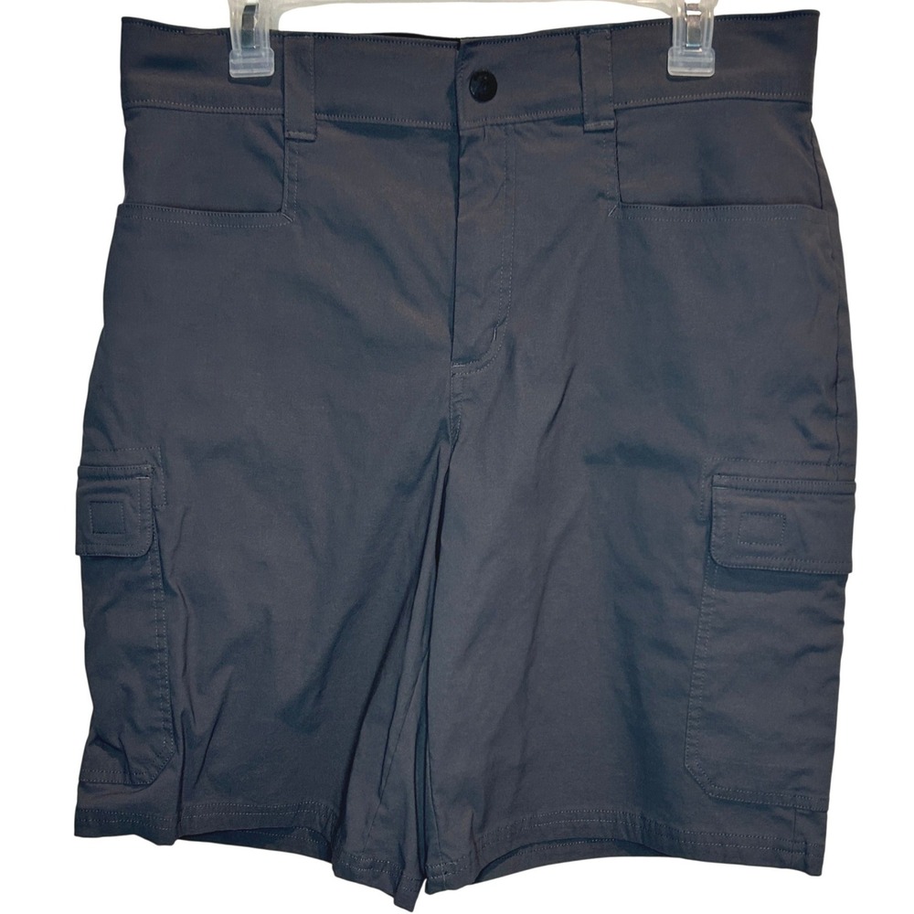 Orvis Cargo Shorts 32 Men's Gray Stretch Nylon Utility Hiking Outdoor Pocketed